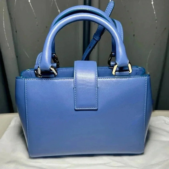 Jimmy‎ Choo Lockett Leather Studded Tote Bag With Crossbody Strap Denim VGC - Picture 3 of 10